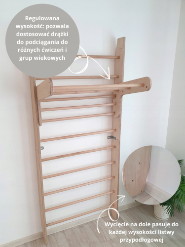 Wooden Swedish Ladder with Slider indoor playground Kittenfield K3200